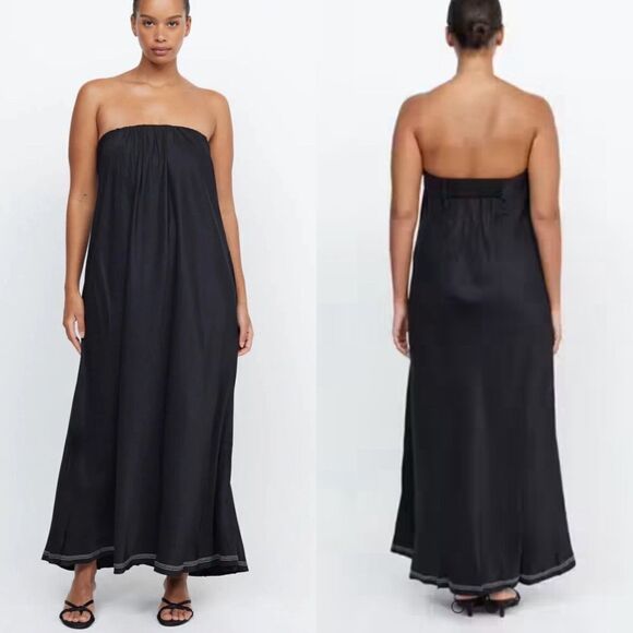 Bec + Bridge Tillie Strapless Maxi Dress Black - Picture 1 of 8